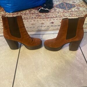 Brown Suede Ankle Boots